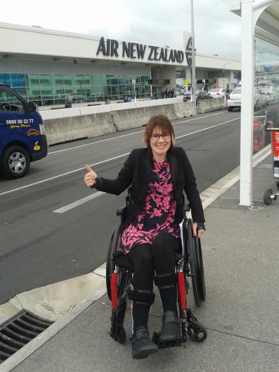 Kylee at the airport