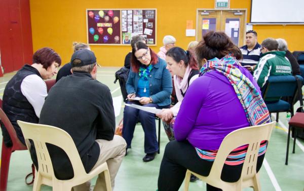 Family representatives discuss how to form a regional leadership group